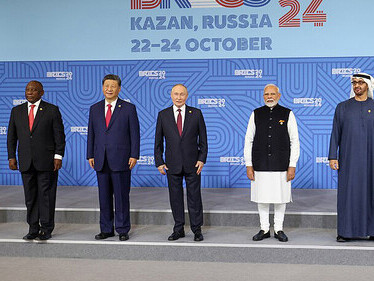 BRICS member states family photograph during the 16th BRICS Summit at Kazan Expo Center, in Russia on October 23, 2024