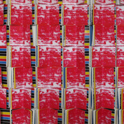 Lina Ben Rejeb. Pierre de patience 1. 2015. Techniques mixtes sur papier. 98h x 144l cm. Courtesy of the artist and Selma Feriani Gallery