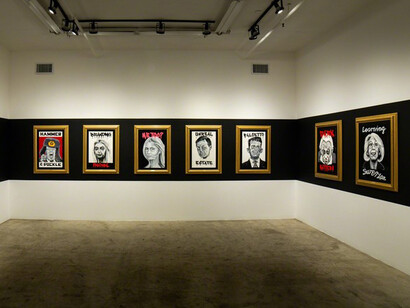 Robbie Conal's Cabinet of Horrors. Courtesy of Track 16