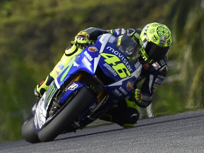 MotoGP. Valentino Rossi tomando una curva