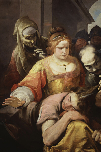 Gioacchino Assereto, Sansone e Dalila, particolare, 1630 circa, olio su tela,
Firenze, Fondazione di Studi di Storia dell’Arte Roberto Longhi
