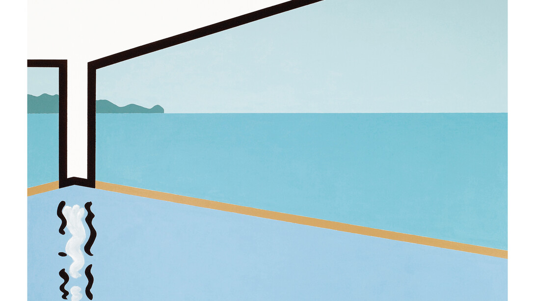 Nobuyuki Takahashi, Fine Vew Bath (Izu), 2014, acrylic on canvas, 162 x 194 cm