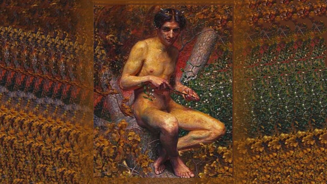 Kristian Zahrtmann, "Loki", 1912, collezione privata. Loki inganna gli dèi con astuzia e caos
