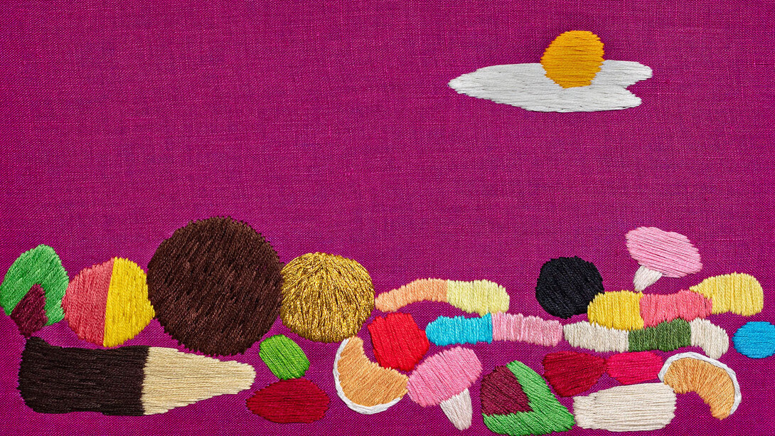 Erica van Zon, Lolly landscape, 2025. Courtesy of Jhana Millers Gallery