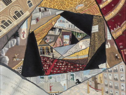 George L. K. Morris, Requiem for the Met, #1, 1967. Courtesy of New-York Historical Society Gallery. Promised gift of Elie and Sarah Hirschfeld. Scenes of New York city