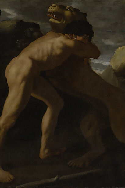 Hercules fights the Nemean lion, Francisco de Zurbarán (1598–1664)