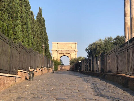 Via Sacra Road and the Arch of Titus
