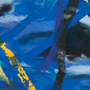 Ingrid Calame, Detail From #301 Drawing (Tracing from Buffalo, NY), 2013, oil on aluminum, 60 x 36 ¼ inches. Photographer: Robert Wedemeyer © Ingrid Calame/ Courtesy James Cohan Gallery, New York and Shanghai