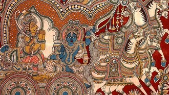 Motivo floreale, arte Kalamkari