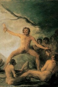 Cannibals Gazing at Their Victims, c. 1800. 
Oil on panel, 32.7 x 47.2 cm.
Musée des Beaux-Arts et d’Archéologie, Besançon.