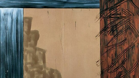 Basil Beattie, Yielding Door II, 1993, oil and wax on flax, 244 x 305 cm
