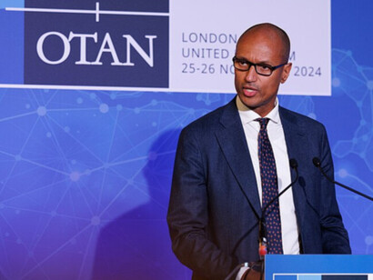 Jean-Charles Ellermann-Kingombe, the Assistant Secretary General for Innovation, Hybrid, and Cyber at NATO Cyber Defence Conference, in 2024