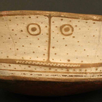 Escudilla polícroma zoomorfa

Materiales: Cerámica

Horizonte Inka. Diaguita III. Diaguita-Inka 1470- 1532 d.C.