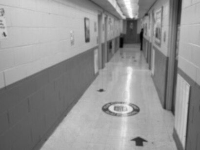 The hall at Russell Hall Rec Center at the Blue Ridge Job Corps, where he worked