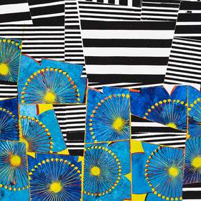 Margaret Lanzetta, Opposite Temperate Zones, 2015, oil and acrylic on canvas, 52 x 62 inches. Photo credit: Kevin Noble