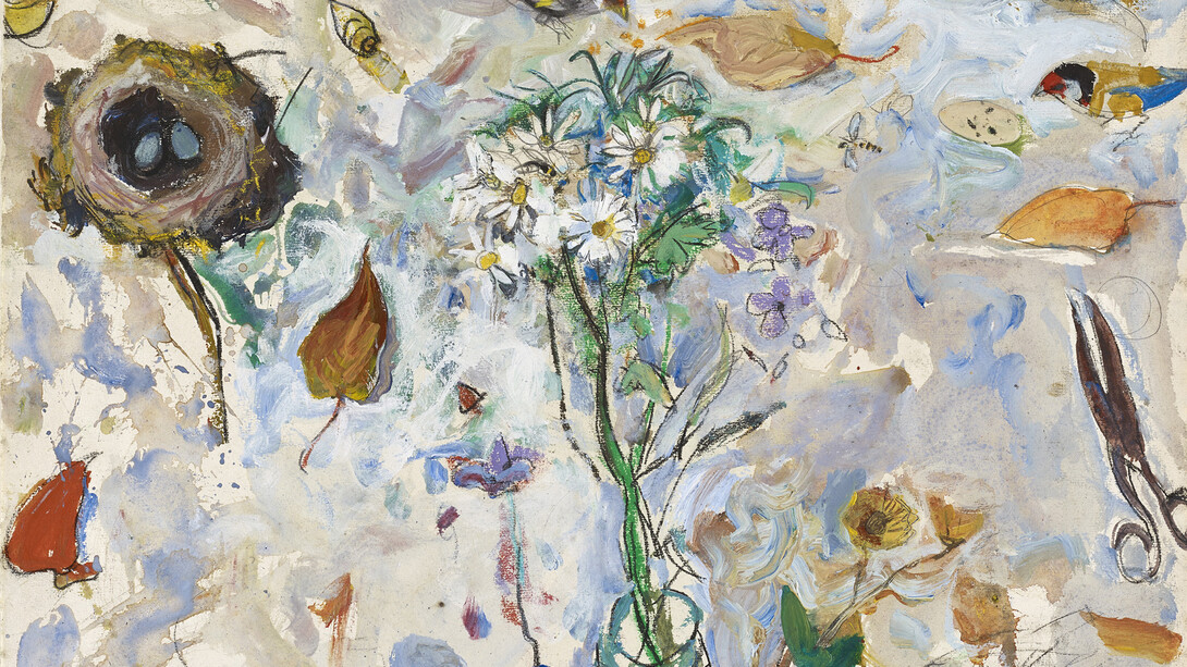Duncan Shanks, Cut Flowers, 1982, watercolour, 39 x 52 cm, Photograph: John McKenzie