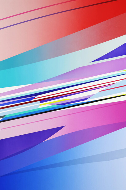 Dion Johnson, Twist red blue (detail), 2025. Courtesy of Scott Richards Contemporary Art