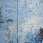 Sheba Sharrow, Dont Look Now (detail), 2001, 56in x 89 in. acrylic on canvas at James Yarosh Fine Art Gallery