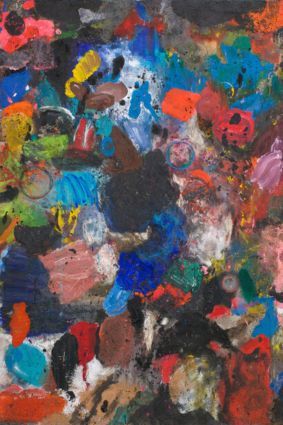 Jim Dine, A Side of However You Are, 2014, acrylique, sable et fusain sur toile, 213,5 x 152,5 cm, Courtesy Galerie Daniel Templon, Paris & Brussels