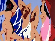 Patrick Caulfield, Les Demoiselles d`Avignon vues de Derriere, 1999, Screenprint Paper, 132.1 x 111.7cm, Image 106.2 x 92.2cm, Edition of 65, Courtesy the artist and the Alan Cristea Gallery