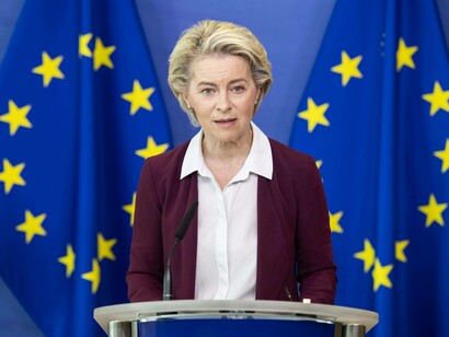 President of the European Commission Ursula von der Leyen reassuring her European brethren