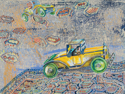 David Schorr, Green Wheels, 2013. (c) David Schorr; Courtesy of the artist and Ryan Lee, New York.
