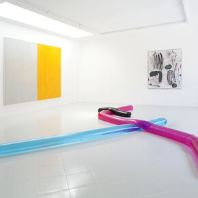 Adrian Buschmann, Mia Marfurt, Henning Strassburger, Tyra Tingleff, Installation View, 2015 - Courtesy Studiolo, Milan, Photo Filippo Armellin