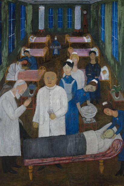 Hilding Linnqvist, Sjukhussal II/hospital ward II, 1920. Courtesy of Moderna Museet