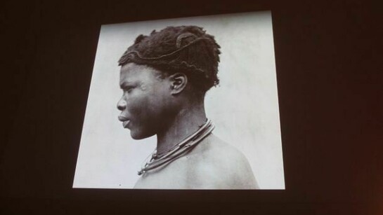 Installation View 'My Hair: Black Hair Culture, Style and Politics' at the Fitzwilliam Museum, Cambridge, 2013. Photo credit: Ines Valle
