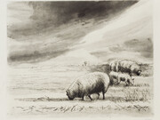 Henry Moore, Sheep in Landscape