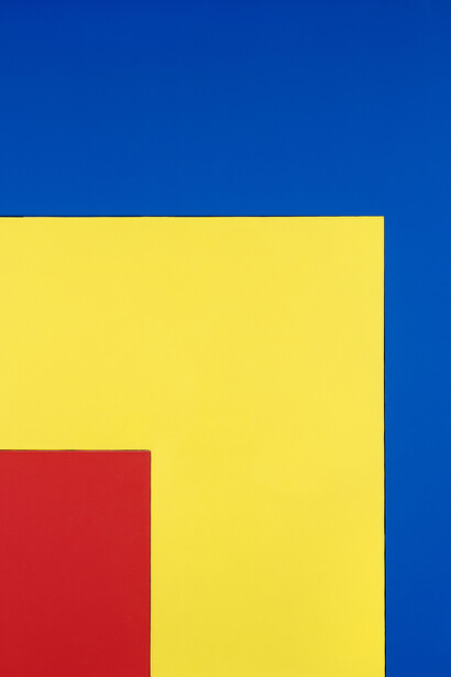 Ellsworth Kelly, Red, Yellow, Blue, 1963.
Huile sur toile, 231 x 231 cm.
Photo Claude Germain,
Archives Fondation Maeght.
© Ellsworth Kelly