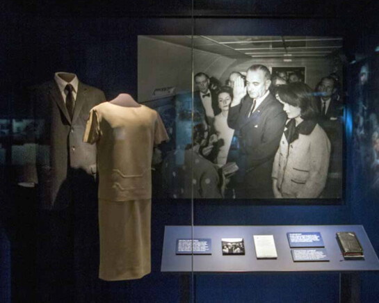 November 22, 1963, Exhibition view. Courtesy of LBJ Presidential Library