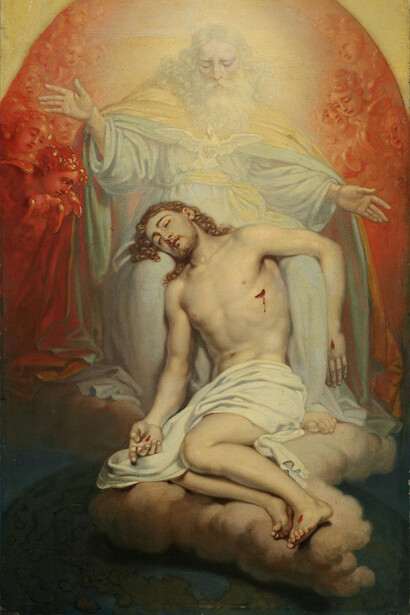 V.L. Borovikovsky, God the father with dead Christ (detail), early 1820s. Courtesy of the New Tretyakov Gallery