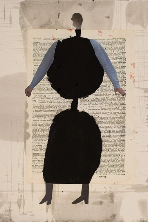 Holly Roberts, Woman with blue arms (detail), 2019. Courtesy of Craig Krull Gallery