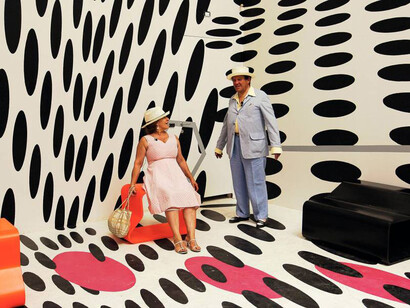 Philippe Daverio e un'installazione artistica