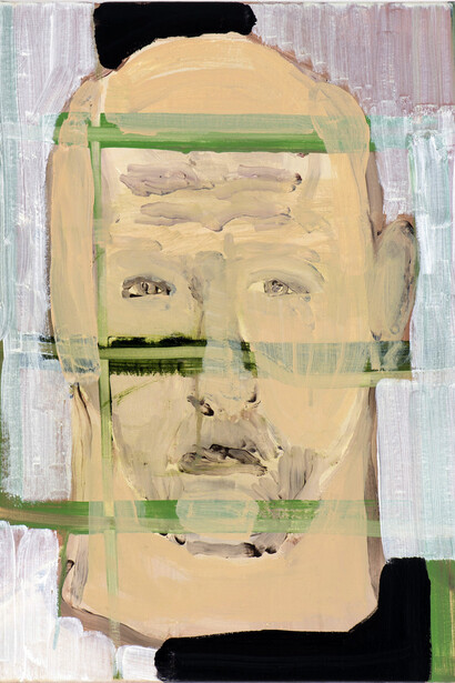 Bernard Gaube, Autoportrait, 2014, oil on canvas, 46 x 37 cm