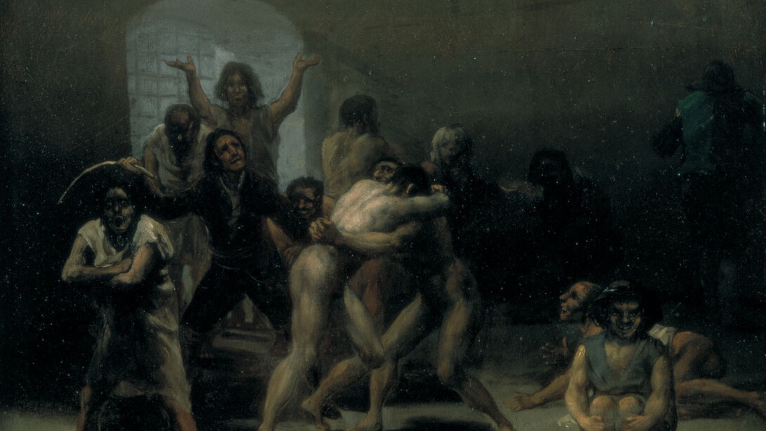 «El patio de una casa de locos» (1812-1819), Francisco de Goya