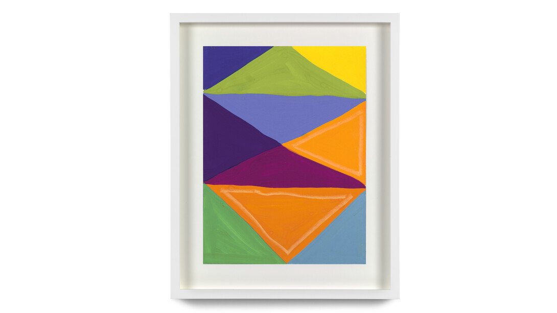 Marina Adams, '12x9_222', 2018. Gouache and
Crayon on Arches Aquarelle Paper, 30.5 x 22.9cm
(12 x 9in). Copyright Marina Adams. Courtesy the
artist and Stephen Friedman Gallery, London.