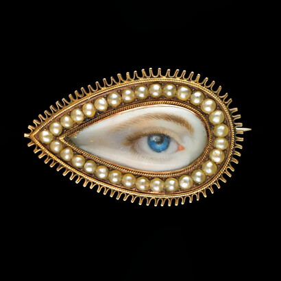 Eye miniatures, lover’s eyes. Miniatura del 1790 circa, conservata al Birmingham Museum of Art, Birmingham, Alabama, USA