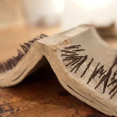 Saba Hasan, Book of nails (detail), 2019. Courtesy of Kiran Nadar Museum of Art