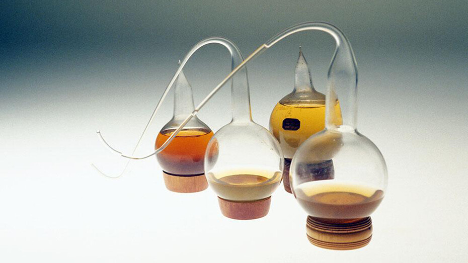 Ballons à cols de cygne utilisés par Pasteur dans ses expériences