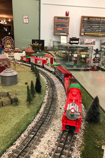Trees and trains, exhibition view. Courtesy of AACA Museum