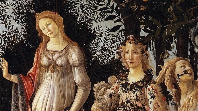 La Primavera di Sandro Botticelli (dettaglio).