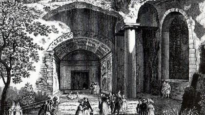 La Villa di Cicerone in una stampa settecentesca