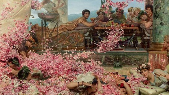 Alma Tadema, Le rose di Eliogabalo, 1888, olio su tela, 132,7 x 214,4 cm, Messico, Collezione Pérez Simón, © Studio Sebert Photographes