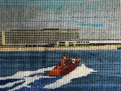 Anna Novakov, Red boat, 2023. Courtesy of Viridian Gallery