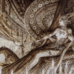 Olivier Ledroit, Odalisque, 2024. Courtesy of Huberty and Breyne Gallery