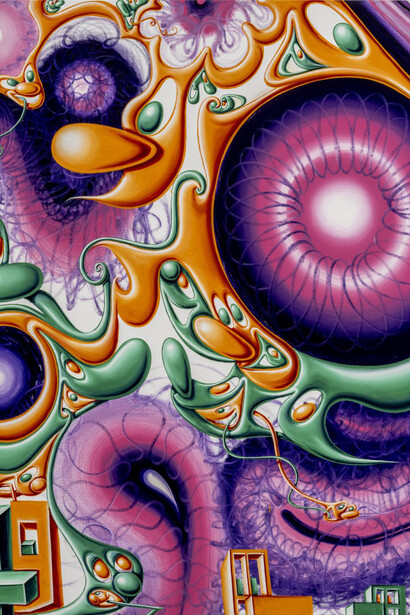 Kenny Scharf, Spherikz (detalle), 2025. Cortesía del Museo Nacional Thyssen-Bornemisza