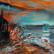 Michael Mazur, Wakeby evening memory (detail), 1985. Courtesy of the Schoolhouse Gallery