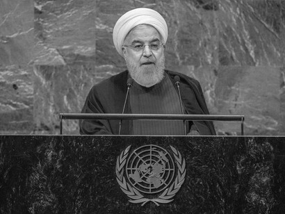 President Hassan Rouhani of the Islamic Republic of Iran addresses the seventy-third session of the United Nations General Assembly